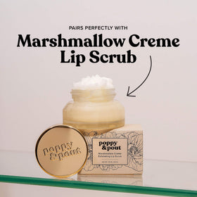Poppy & Pout staged bathroom counter display suggesting daily routine integration benefit