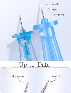 Popsica close-up of ultra-sharp needle tip for precise openings