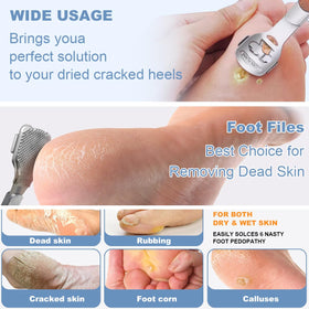POQOD pedicure knives layout showing precise shaping for calluses