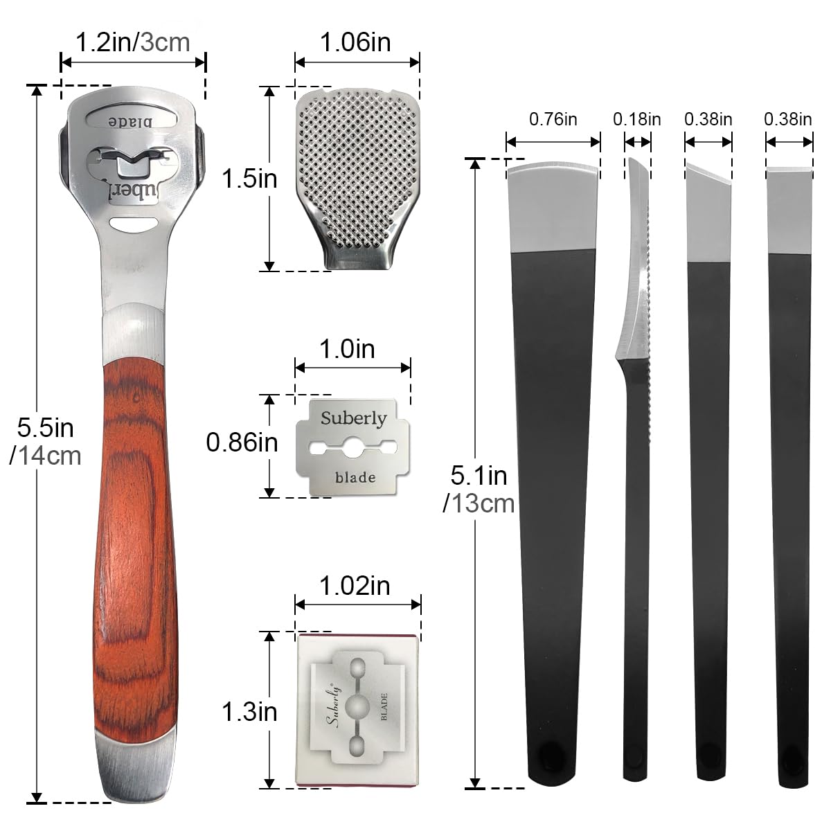 POQOD replacement blades array showing spares for longer tool life