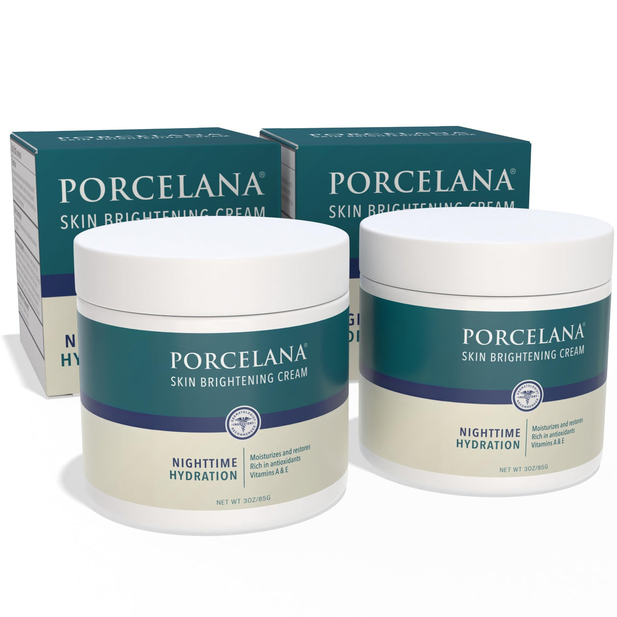 Porcelana front tube showing product for fading dark spots and hydration