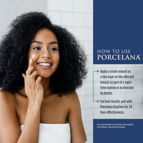 Porcelana ingredients display with vitamins showing antioxidant skin protection