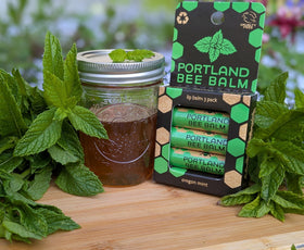 Portland Bee Balm small‑batch kettle pour illustrating handcrafted quality and care