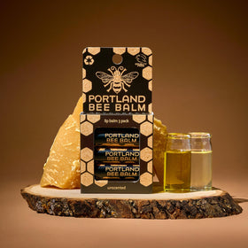 Portland Bee Balm three-pack layout highlighting value and convenience