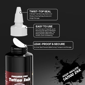 POSEIDON ink in use in studio demonstrating precise lining and efficient application benefit