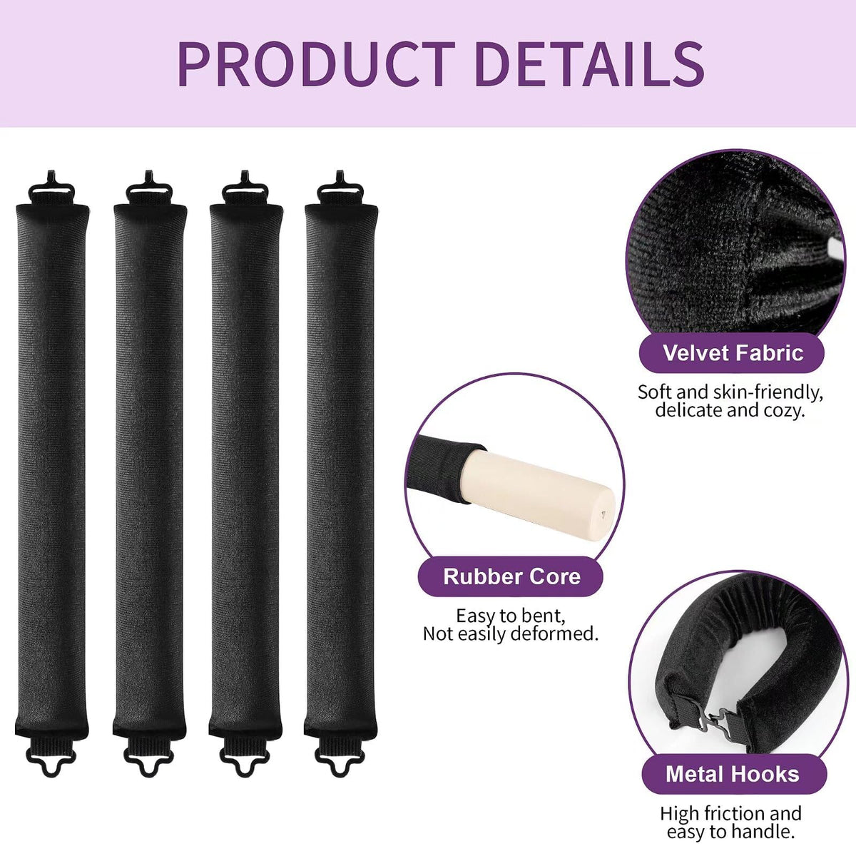 posicurly curlers in use overnight providing comfortable, heat-free styling
