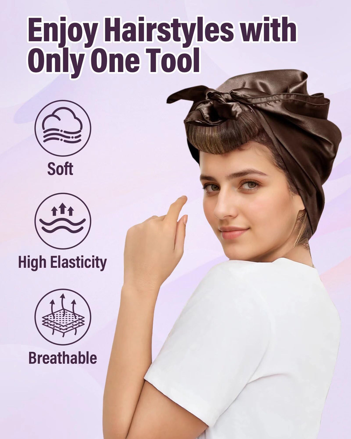 posicurly in-use wrapping hair around rod, creates heatless curls overnight