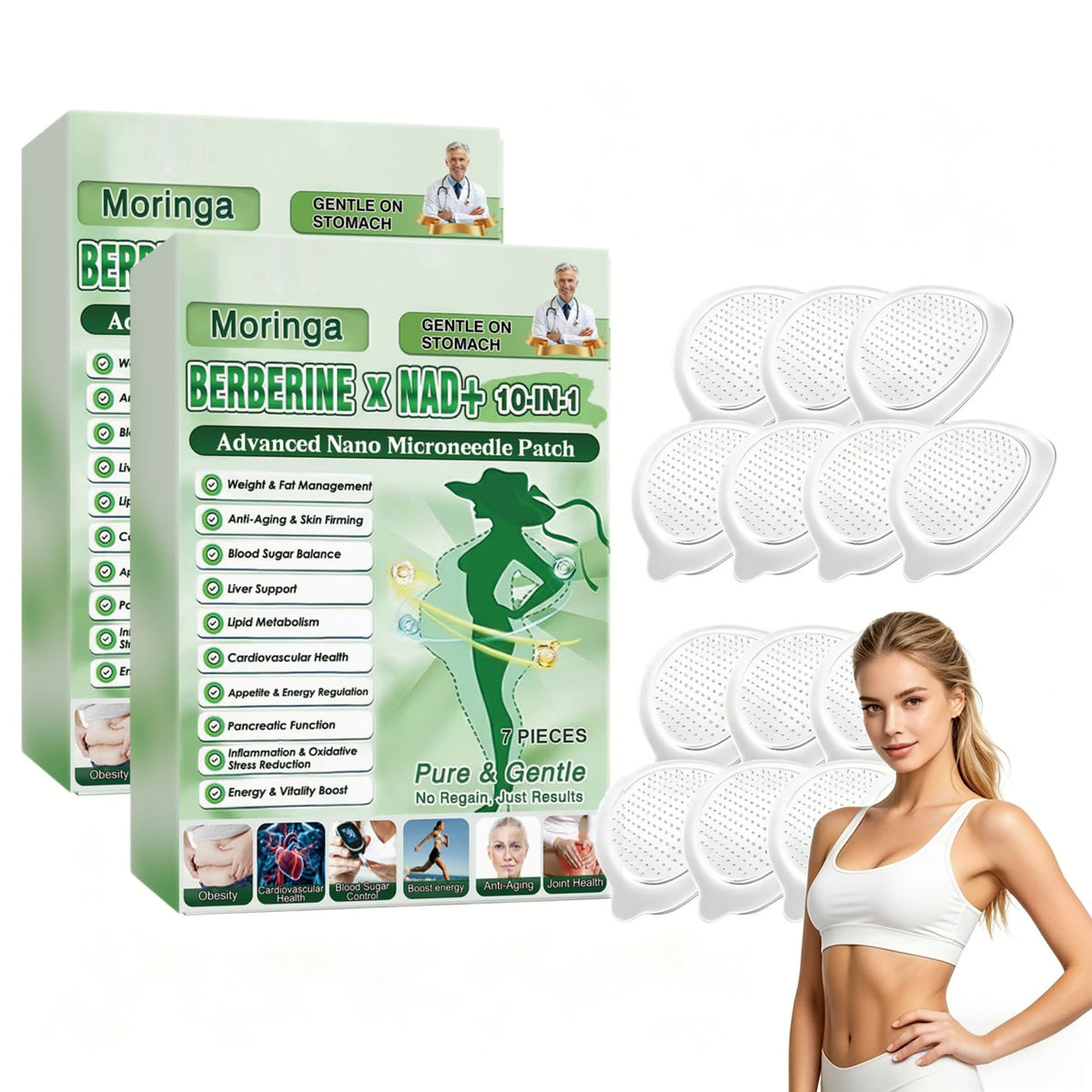 POSOJPIP front packaging showing two-box supply and product name benefit convenience