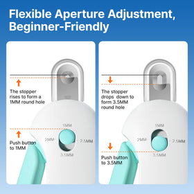 Potaroma transparent anti-splash guard capturing clippings for clean grooming