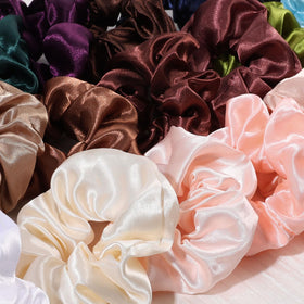 POVETIRE scrunchie used for sleep, gentle on hair overnight protection