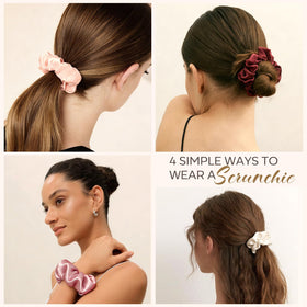 POVETIRE scrunchie securing thick ponytail, strong non-slip hold benefit