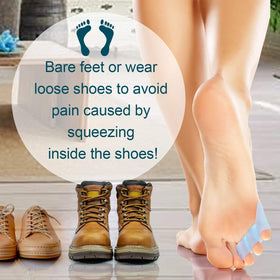 Povihome spacer placed between toes demonstrating secure fit