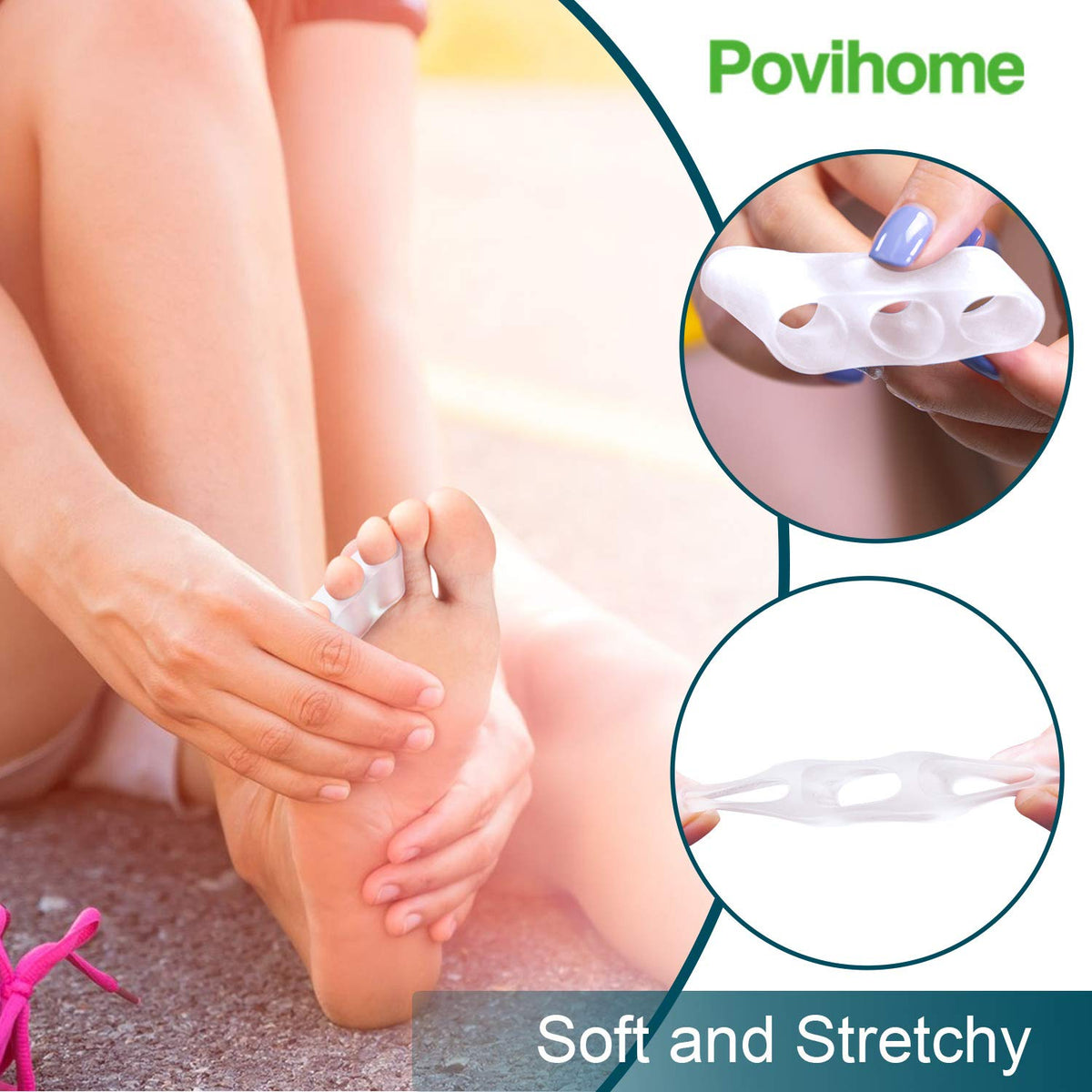 Povihome with coin size comparison showing compact portable benefit