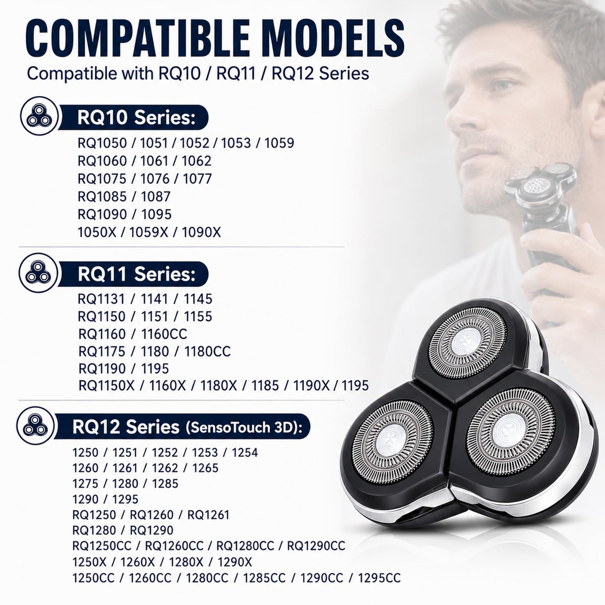 Poweka RQ12 mounted on compatible razor restoring cutting performance