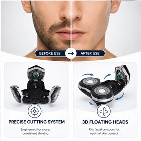 Poweka rinsing the head under water for simple cleaning and care