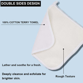 PPHAO BASIC double-sided detail showing rough exfoliating and soft terry