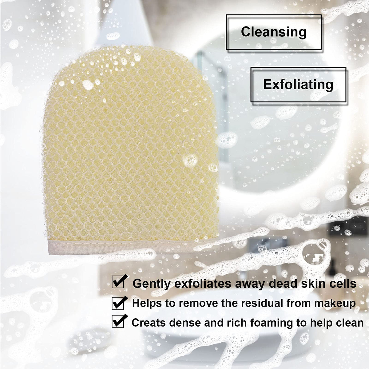 PPHAO BASIC mitt in use showing controlled cleansing and improved clarity