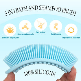PQRUU close-up of soft silicone bristles for gentle cleansing and rich lather