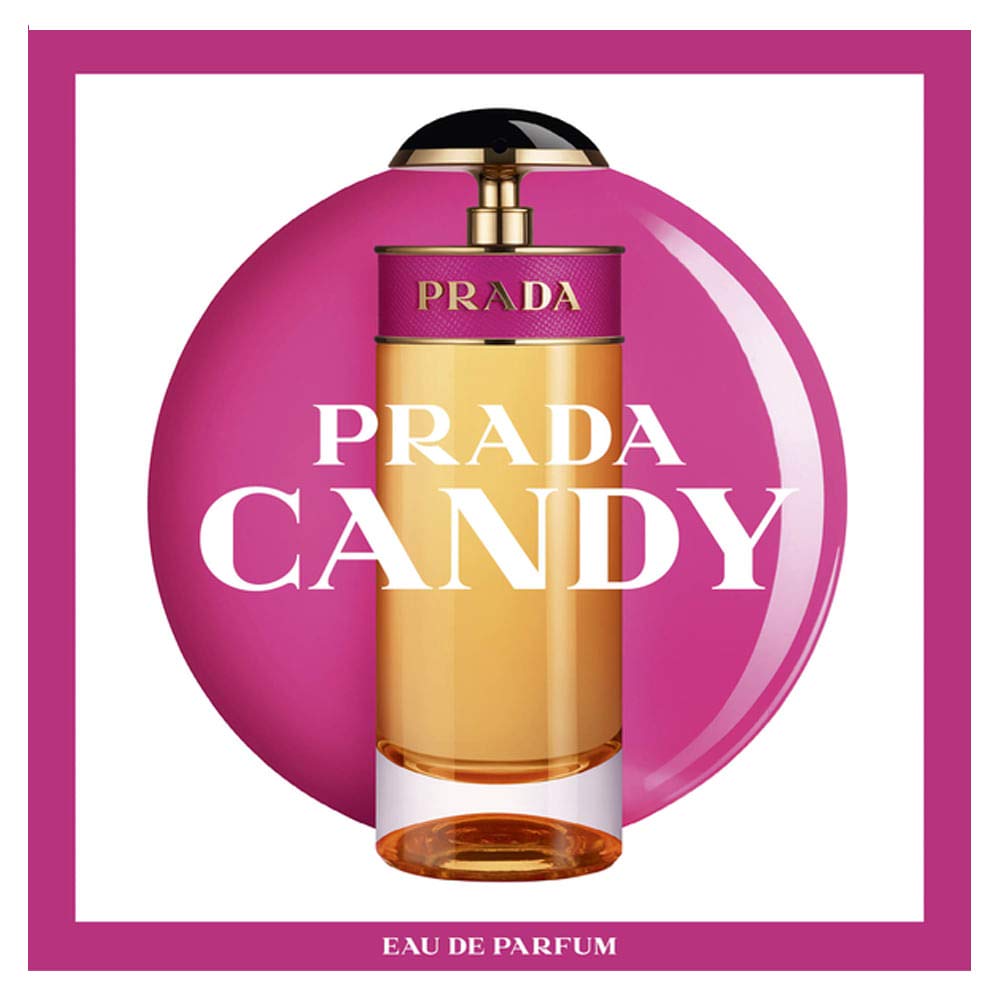 Prada Candy side profile of glass bottle emphasizing size and shape