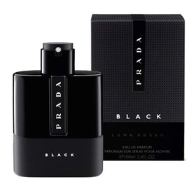 Prada Luna Rossa Black cap and nozzle close-up highlighting spray quality and refined detail