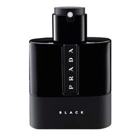 Prada Luna Rossa Black front bottle showing sleek black design and premium finish