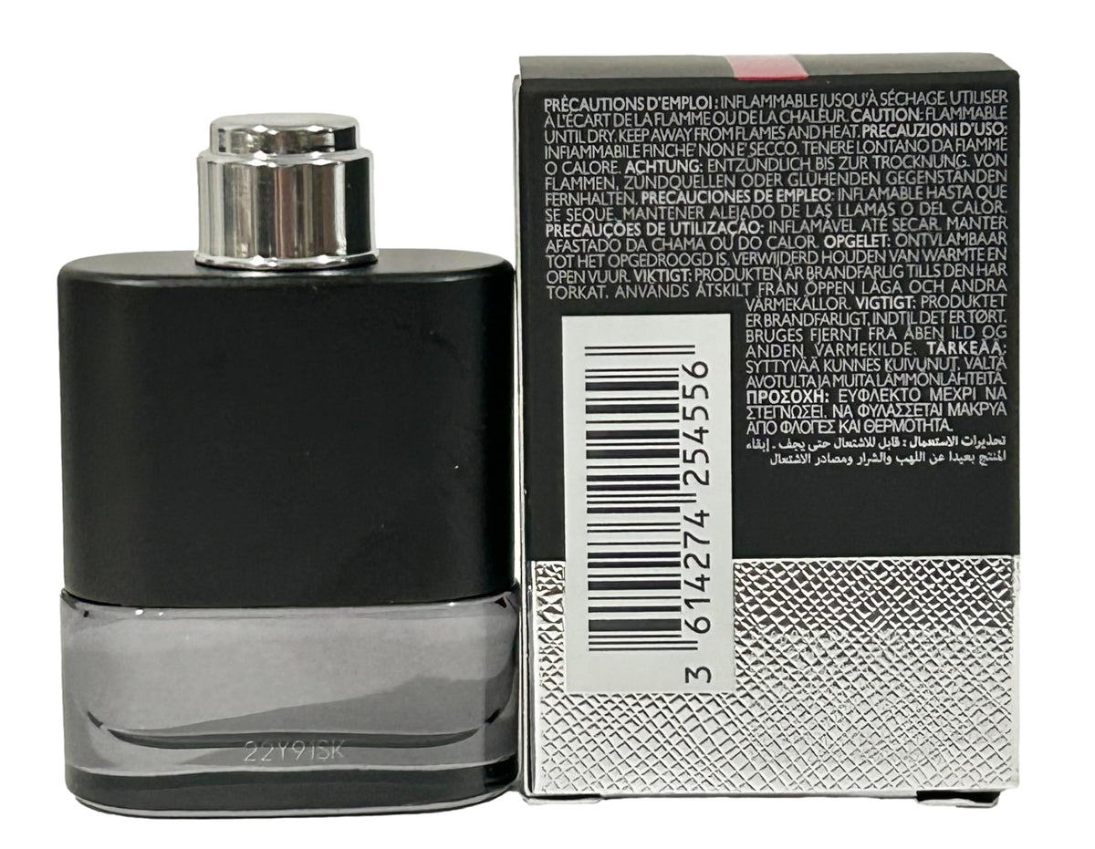 Prada Luna Rossa Carbon mini close-up of glass revealing elegant bottle detail