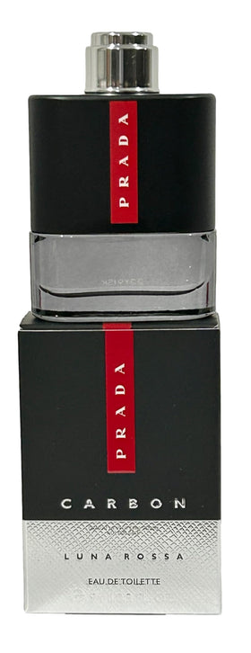 Prada Luna Rossa Carbon mini side profile with cap highlighting compact portability