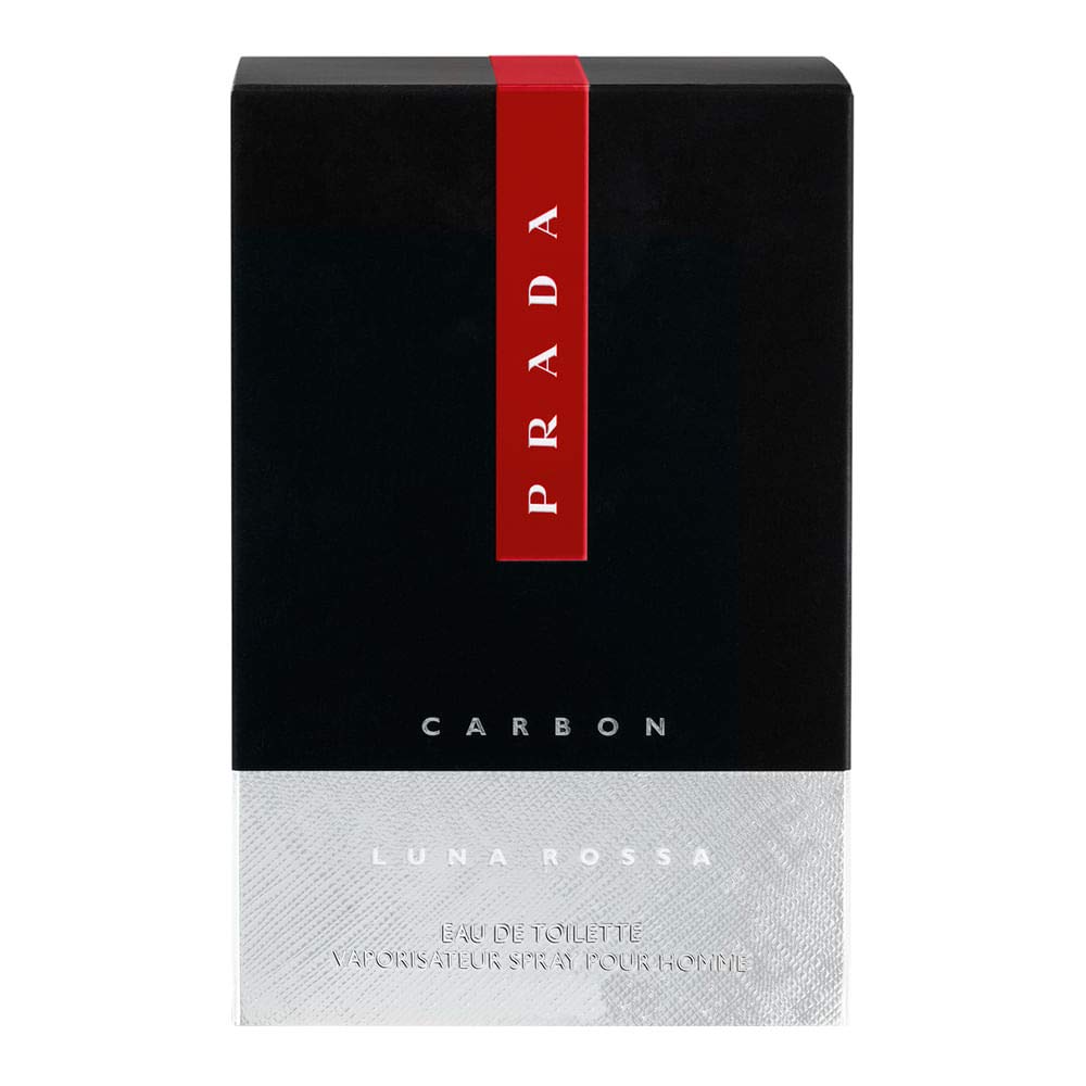 Prada Luna Rossa Carbon close-up highlighting metallic and coal-inspired texture for unique character