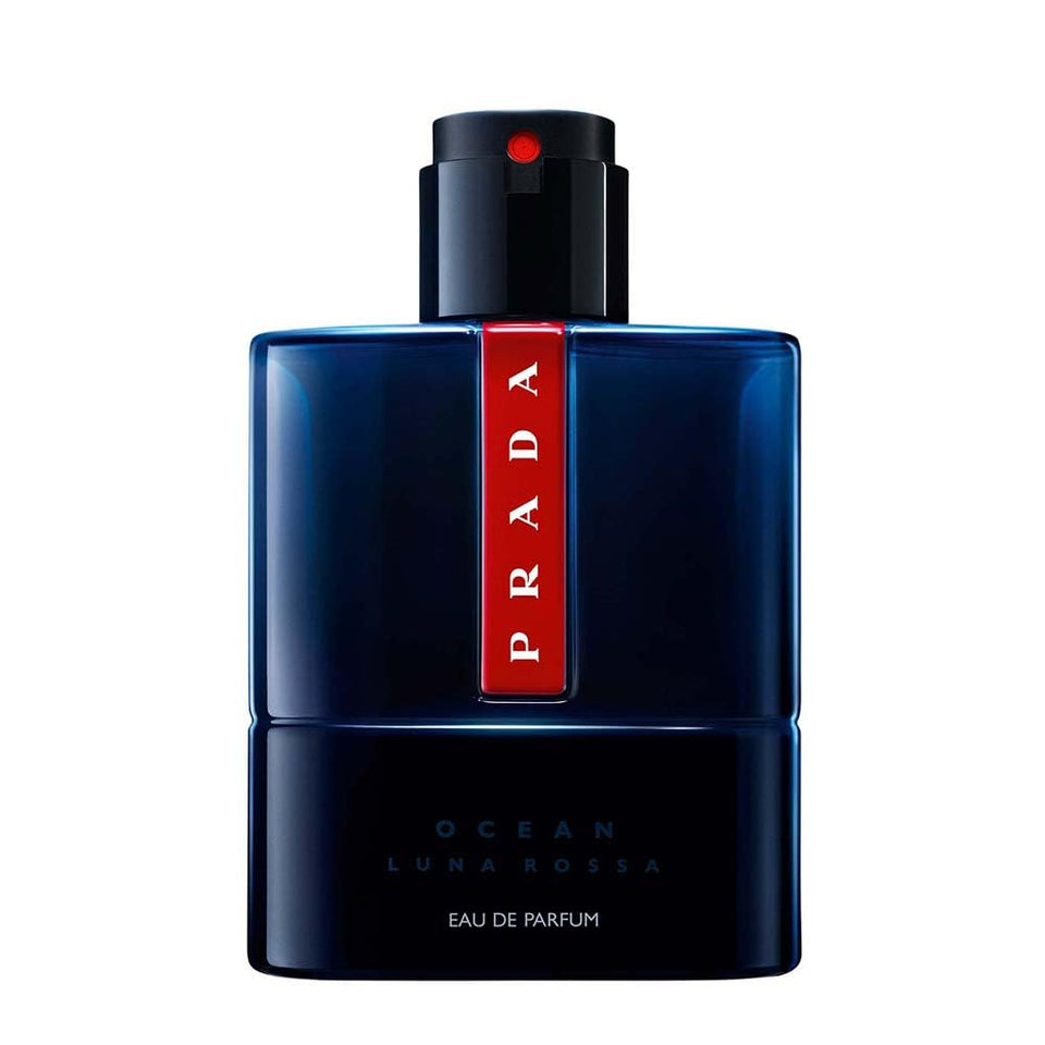 Prada Luna Rossa Ocean front bottle showing elegant design and instant freshness