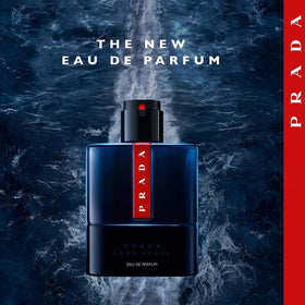 Prada Luna Rossa Ocean side profile emphasizing bottle shape and refined finish
