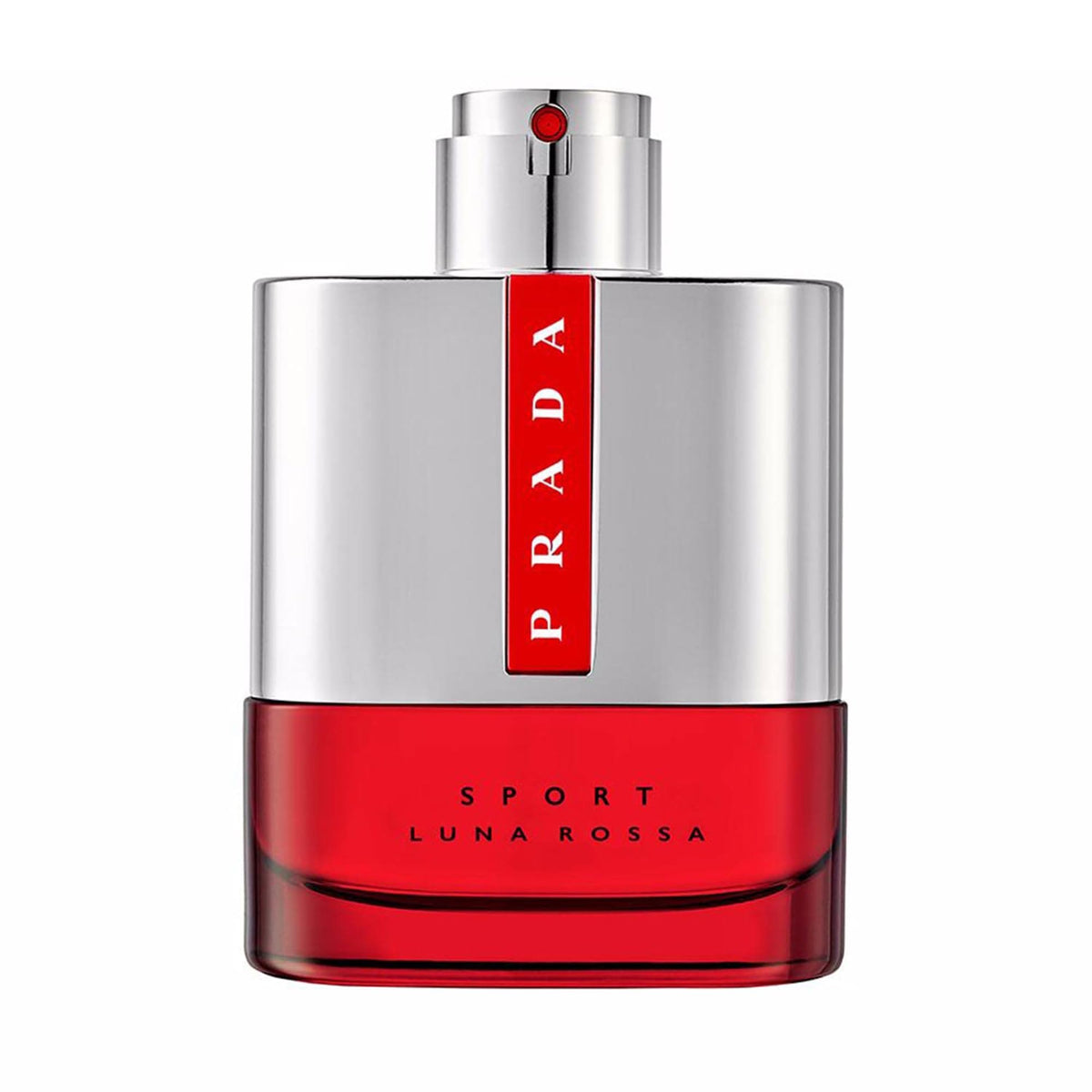 Prada Luna Rossa Sport bottle front view showing sleek design and fresh appeal