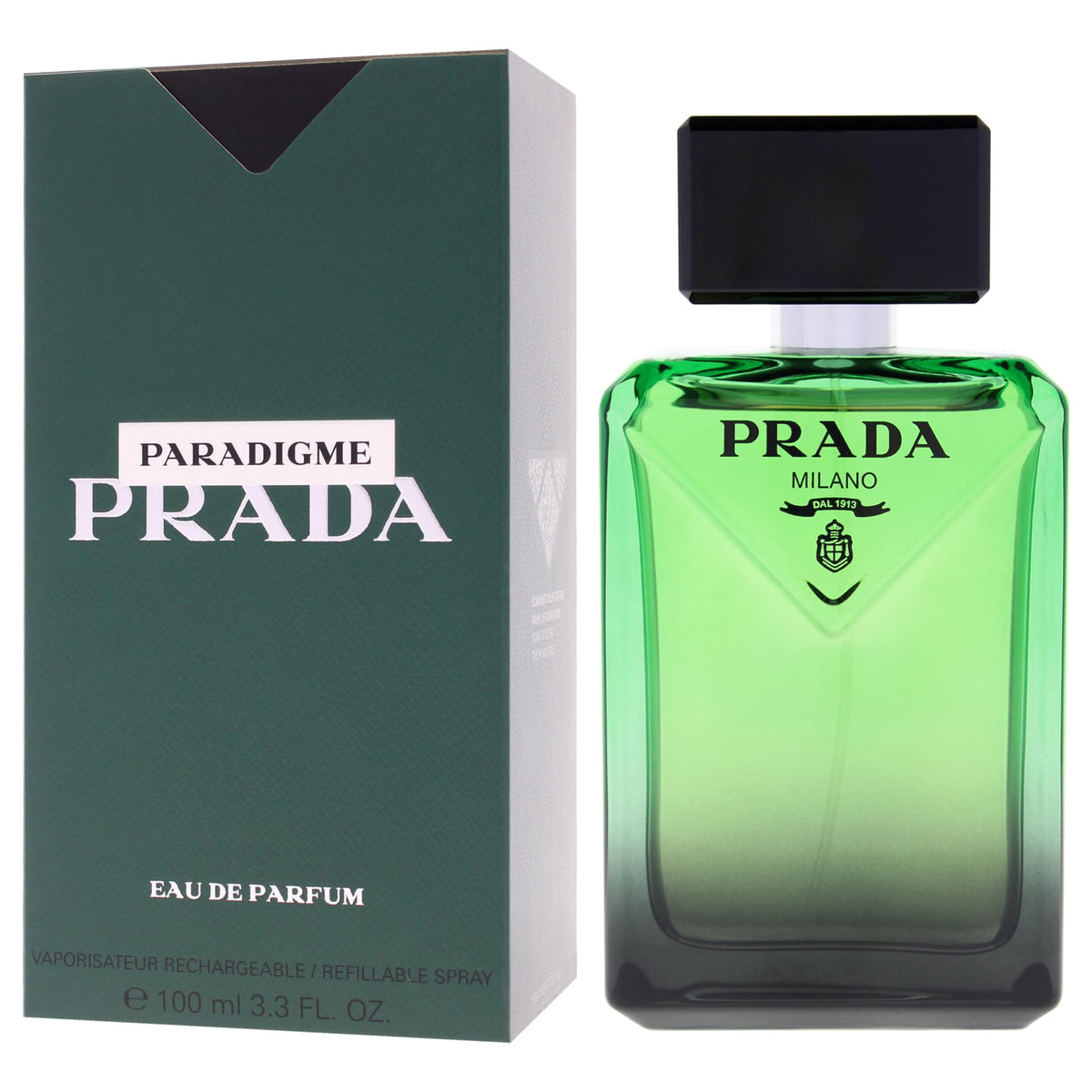 Prada Paradigme spray action producing fine mist for immediate luminous floral burst