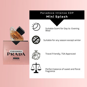 Prada Paradoxe Intense bottle detail highlighting texture and refined finish benefit