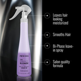 PRAVANA nozzle detail illustrating even mist for effortless coverage benefit