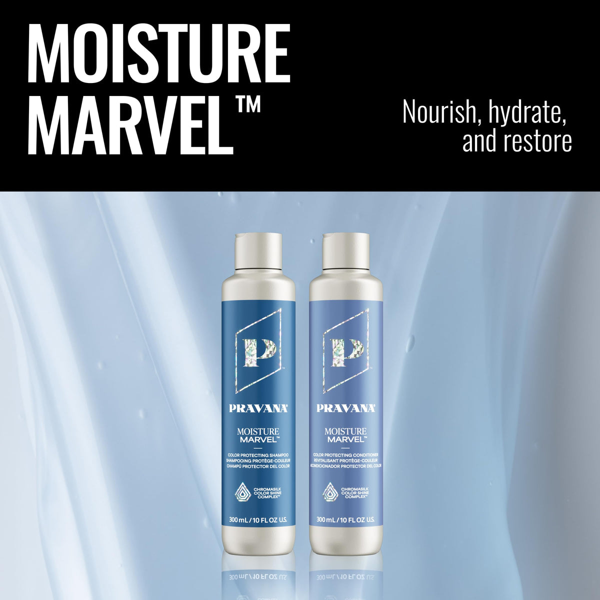 Pravana conditioner applied to wet hair improving detangling and manageability