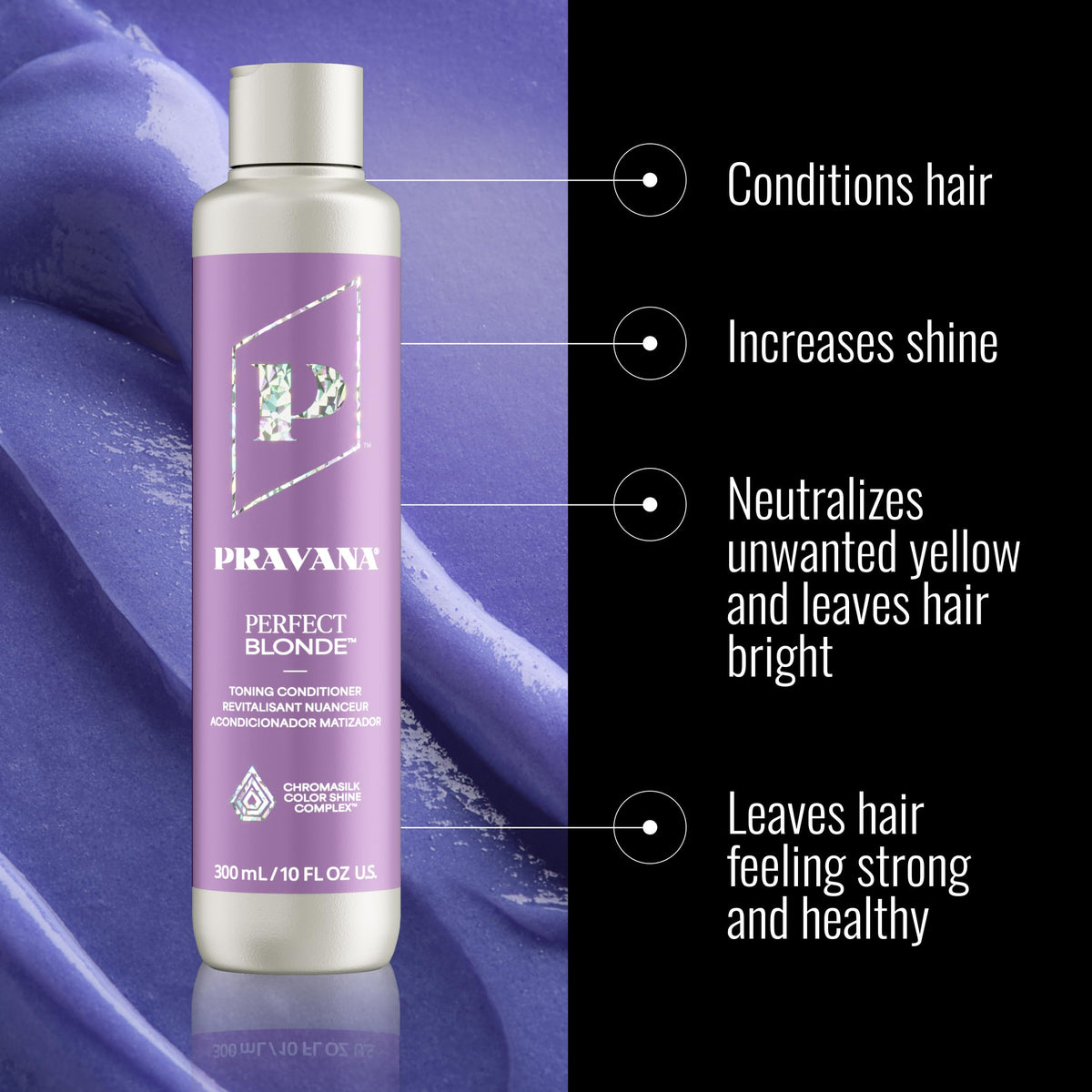 Pravana conditioner lather on hair demonstrating gentle conditioning action