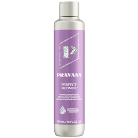 Pravana front packaging showing the purple toning conditioner and benefits