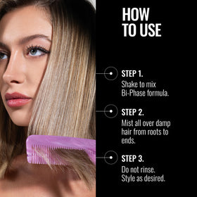 PRAVANA bottle held in hand showing 10.1 fl oz scale and travel-friendly benefit