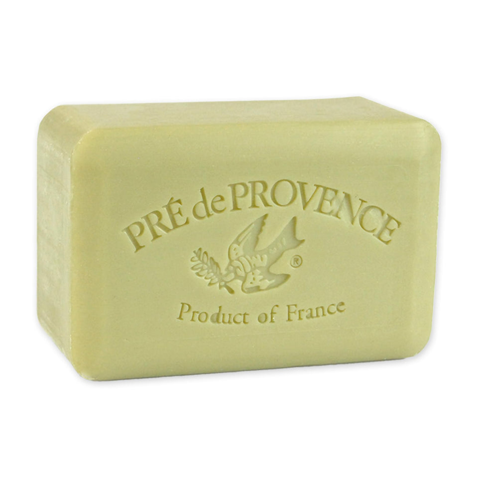 Pre de Provence front packaging showing olive oil and lavender benefits