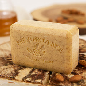 Pre de Provence bar on soap dish illustrating neat storage and longer life