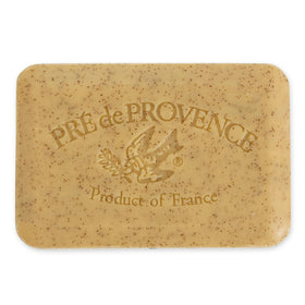Pre de Provence side profile of large 250g soap bar demonstrating solid size