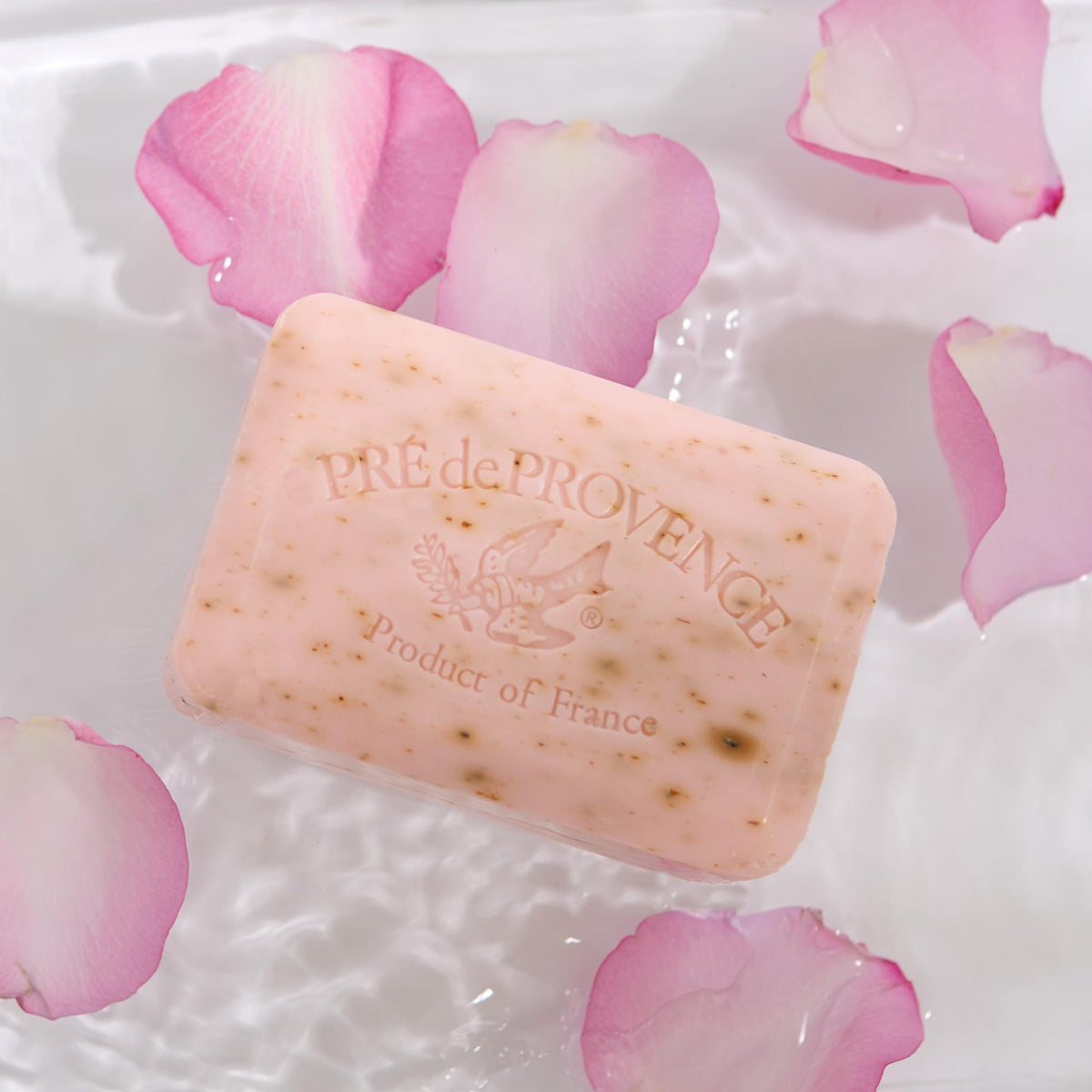 Pre de Provence soap next to ruler showing 4x2.75x1.3 inch size benefit