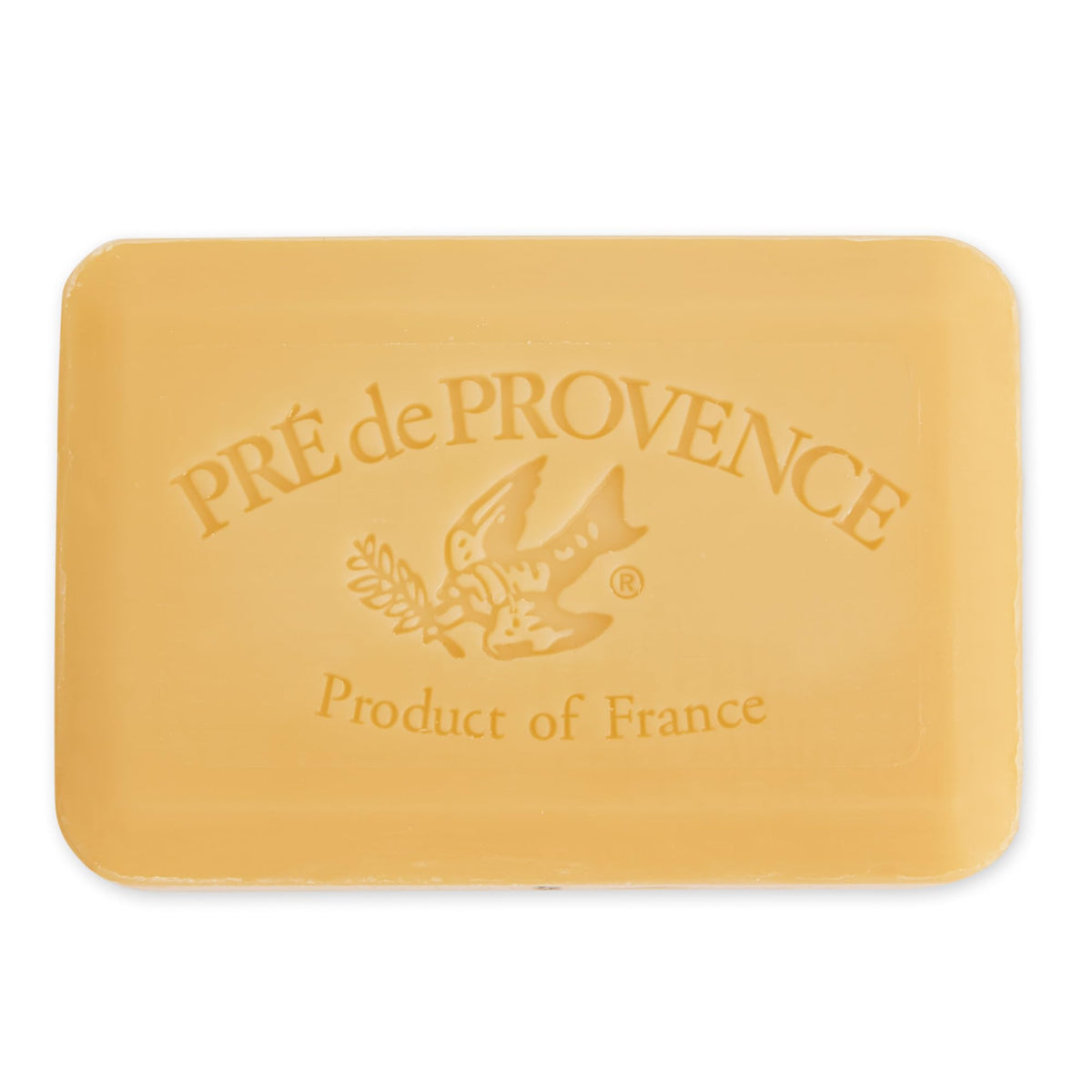 Pre de Provence side profile highlighting quad-milled texture benefit: dense long-lasting bar