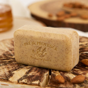 Pré de Provence soap bar side profile showing compact, dense shape