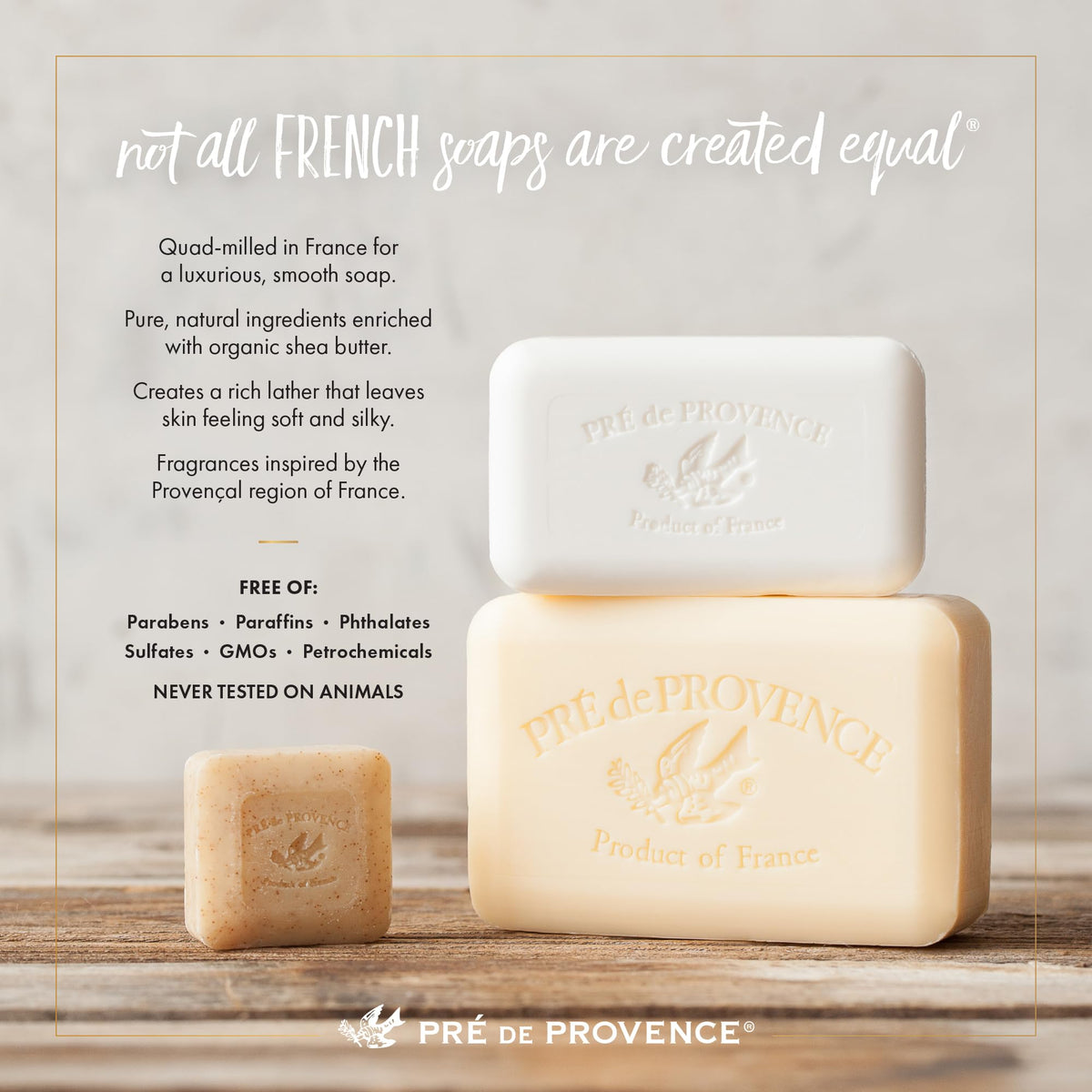 Pré de Provence soap arranged in gift box for luxury-present appeal