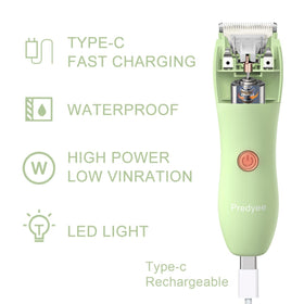 Predyee trimmer held in hand to show scale and ergonomic grip benefit