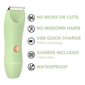 Predyee trimmer with 3mm and 6mm guards attached for length control