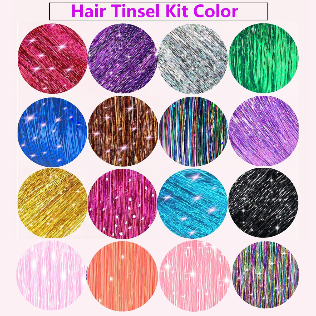 Prehot closeup of tinsel texture highlighting shimmer and heat-resistant material