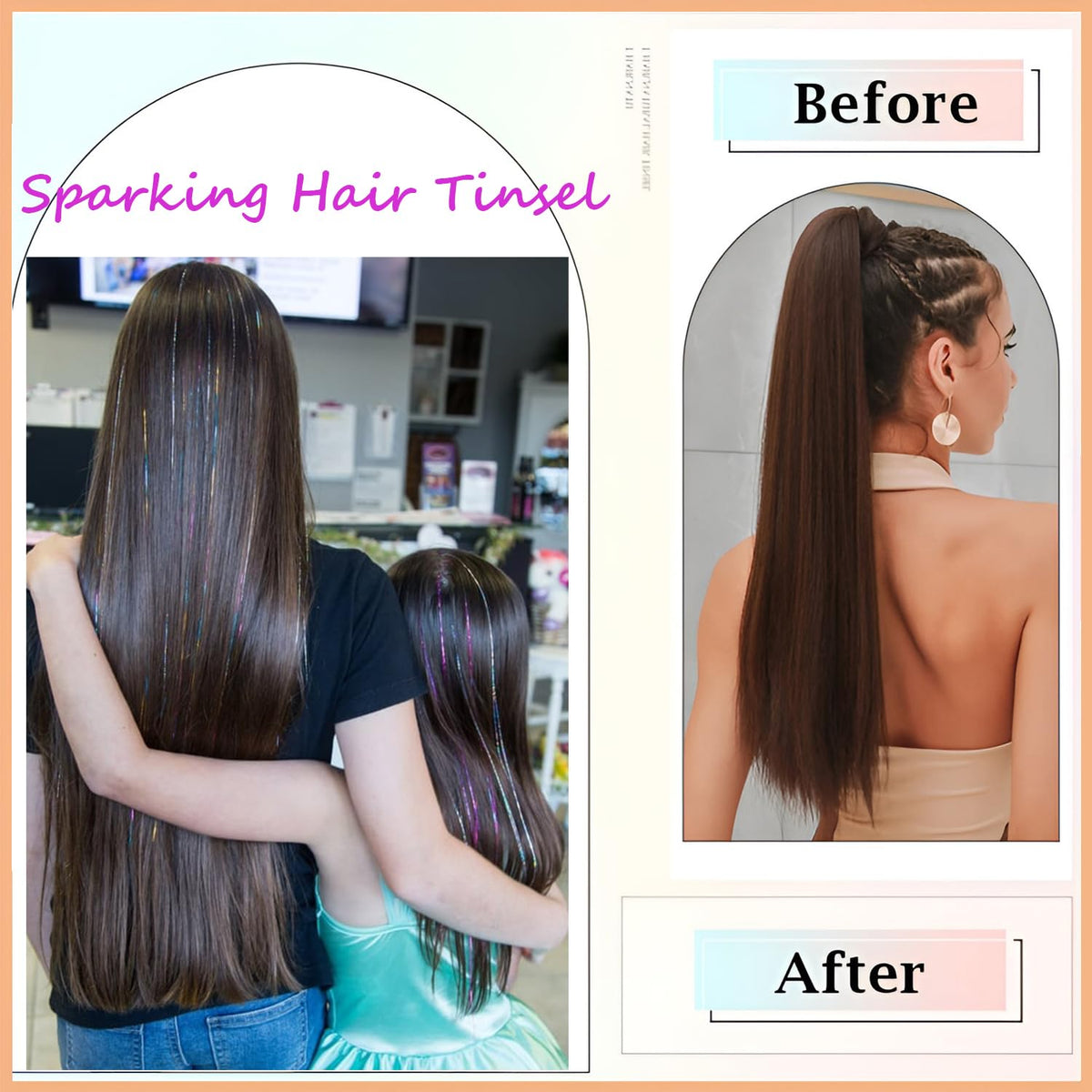 Prehot installed on braids adding sparkle and eye-catching accent to hair