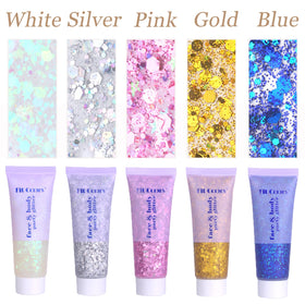 Prehot open tube glitter texture closeup highlighting chunky sequins sparkle benefit